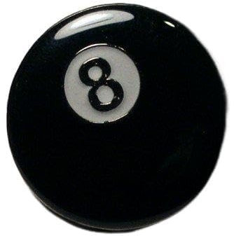 Pin en métal émaillé, Badge broche noir de boules de billard (8 Ball)