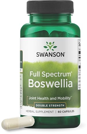 Swanson Double Strength Boswellia Serrata Ayurvedic Joint Supplement for Active Adults Seeking Flexibility and Mobility Support - 800 mg (60 Capsules)