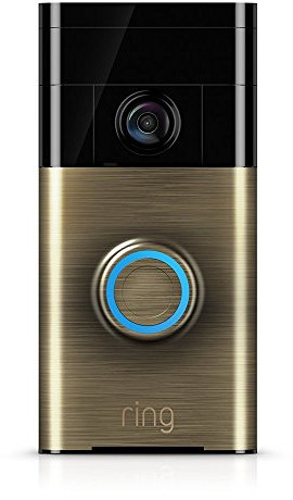 Ring Video Doorbell - Video Türklingel 720p HD Video, Gegensprechfunktion, Bewegungsmelder, WLAN, Antique Brass