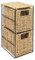 Woodluv Two Drawer Natural Seagrass Storage Cabinet With Metal Frame - Ideal for Bathroom/Office/Home