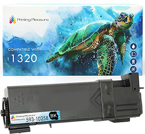 Printing Pleasure Compatible Dell 1320 Toner Cartridge for Dell 1320c, 1320cn - Black, High Yield