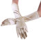 Bao Core Brauthandschuhe Hochzeit Handschuhe Satin Lang Beige Gr. 38cm
