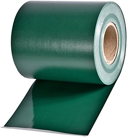 35m Sichtschutz Rolle grün RAL 6005, Materialstärke 0,45 kg/m², inkl. 20 Kunststoff-Clips, Rollenbreite 19cm, für Gartenzäune, EIN- oder Doppelstabmatten-Zäune mit Maschenhöhe 20 cm, Model 9001