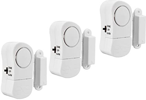 Electraline 58401 Allarme Perimetrale Wireless Sensore porte e finestre, Confezione da 3 pezzi