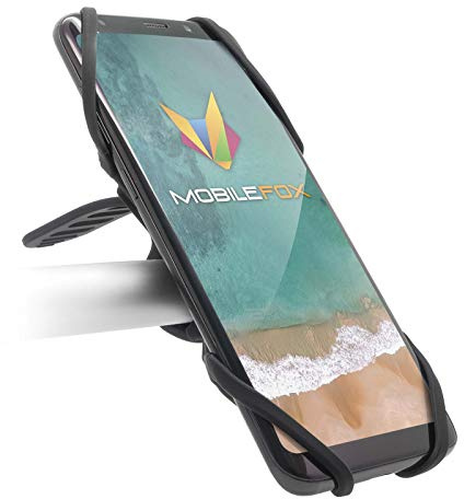 Mobilefox Fahrrad Lenker Handy Smartphone Halterung Halter Bike passend für Samsung Galaxy S20 S10 S10+ S10e S9 S8 S7 S6 S5 S4 Note A3 A5 A6 A7 J1 J3 J5 J7
