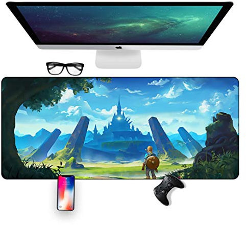 Tapis De Souris De La Légende Zelda Wilderness Speed ​​Gaming, Tapis De Souris 800X400 Mm, Grand Tapis De Souris Grand Format Xxl Avec Base De 3 Mm D'Épaisseur, Pour Ordinateurs Portables, Pc, K