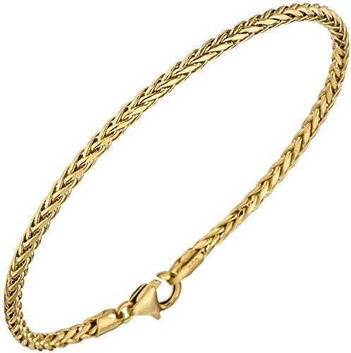 Jobo Damen-Zopfarmband aus 14 Karat 585 Gold 2,6 mm 19 cm