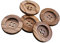 10 Stück hübsche Holz Knöpfe 4 Loch echt Olivenholz mit natürlicher Maserung Holzknopf (17mm)