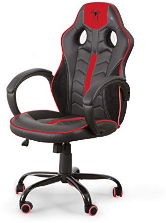 Home Heavenly®- Silla Gaming Spider-S, Silla de Oficina, sillón Gamer ergonómico, Giratorio Asiento Regulable en Altura (Rojo)