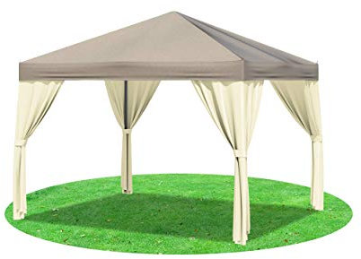 Stabilezelte Pavillon 3x3 Meter Sahara 400g/m² Premium PVC BRAUN