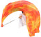 Winged Sirenny 230cm Bauchtanz Seidenschleier Poi Bälle mit Tuch, Echte Seide Jonglierset Schleier Voi, 1 Stück (Flamme)