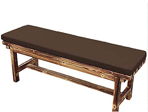 Wasserdichte Gartenbankkissen, 100 cm, 2-/3-Sitzer-Bank-Sitzkissen, 120 cm, 150 cm, für Terrassenmöbel, Schaukelstuhl, drinnen und draußen, 120 x 30 x 5 cm, Braun