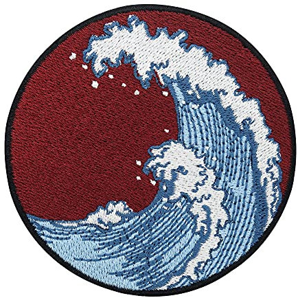 Finally Home Waves Patch zum Aufbügeln | Meer Welle Patches, Maritim Bügelflicken, Wasser Bügelbild, Fisch Aufnäher