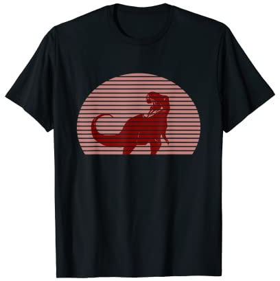 Superbe dinosaure rose soleil levant T-Shirt