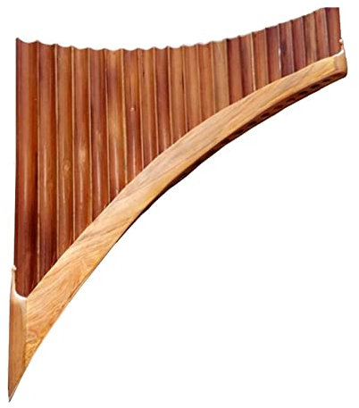 Tsts Panflöte Instrument 22 Rohre Bambus-Panflöte Gebogene Handgefertigte Panpipes Musikinstrument Mit Aluminiumlegierungsbox (Color : C key)
