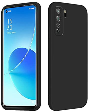 Compatibile con Cover Huawei P40 Lite 5G Silicone Antiurto, Custodia Huawei P40 Lite 5G Sottile Morbida Protezione Case (Nero)
