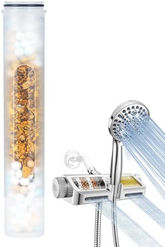 Makefit Cartucho de repuesto de filtro de cabezal de ducha para cabezal de ducha filtrado MakeFit con combo de mano -SSJ731 (paquete de 1)