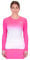 BIDI BADU Damen Crew Gradiant Longsleeve - pink, White, Größe:M