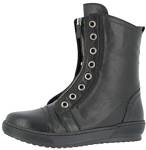 Andrea Conti Damen Stiefelette Boot sportlich Reißverschluss vorne 0066005, Größe:38 EU, Farbe:Schwarz