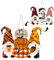 Wendbare Herbst-Thanksgiving-Dekoration/Weihnachtsdekorationen für Zuhause, drinnen und draußen, Dankbarer Kürbis, Herbst, Türdekoration, Wanddekoration, Büffelkaro Let It Snow Schild