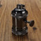 Retro-Lampenfassung, E26/E27, Antikes Kupfer, Messing, Edison-Lampenfassung mit An/Aus-Schalter, ES-Schraubschalter, Hängelampenfassung (Schwarz)