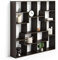 MOBILI FIVER, Bücherregal S Iacopo (160,8 x 158,2 cm), Nussbaum Dunkel, Made In Italy
