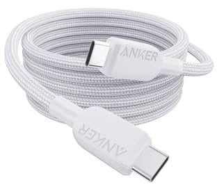 Anker 240W USB-C to USB-C Cable, 6 ft Double Braided Nylon Type C Charging Cable, For MacBook Pro 16, iPad Pro, Samsung S23 / S22 / S21 Series, Pixel, HP, and More (Charger Not Included)
