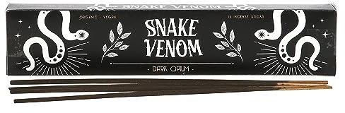 Something Different Wholesale 15 Schlangengift Dark Opium Räucherstäbchen: Vegan, handgerollt & duftend Räucherstäbchen mit Halter