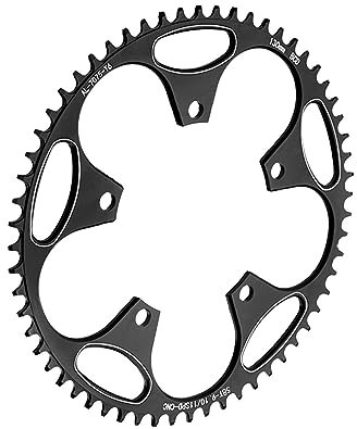 rockible 130 Mm BCD Bike Narrow Wide Kettenblatt Kettenrad Kettenblatt Reparaturteile Rundes Fahrradkettenblatt für Straße, BMX, Bergfalten, 58T