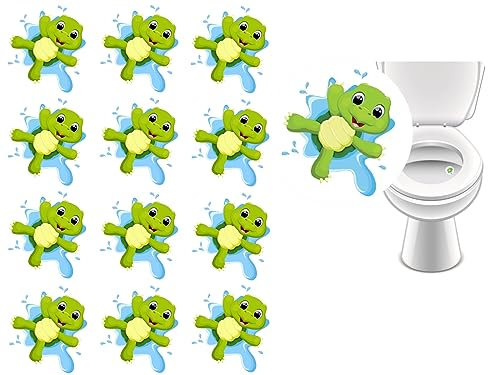 12 x WC Aufkleber Toilettensticker für Schule Gastronomie Ausstattung Kneipe Praxis Krankenhaus Pissior Urinal lustige Deko (Schildkröte 12x)