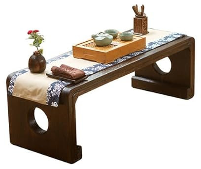 HASMI Table D'appoint Table Console Guqin Piano Bois Meubles Anciens Quatre Longs espaces Table d'hôtes Plancher Bas Table à thé Orientale Petite Table Basse (Size : Table)