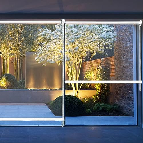 Pvc Transparent Roller Blinds Door Blinds,40-160cm Width Optional,Light Control Outdoor Pergola Roller Shade Blind,Dust-Proof Rainproof Curtain,Thick 0.5mm,for Indoor Outdoor (W100xH160cm/W39xH63)