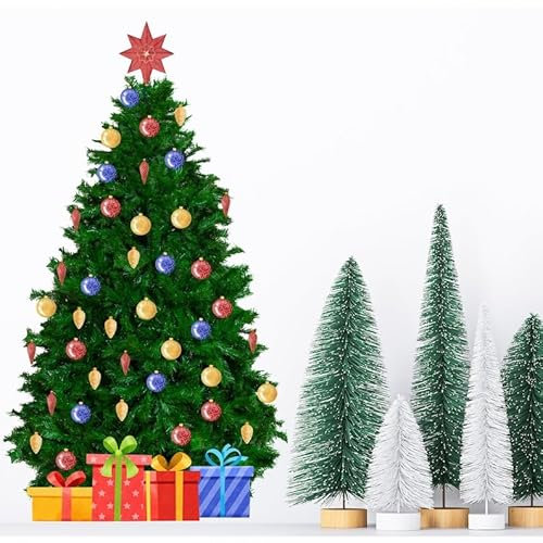 Großer Weihnachtsbaum Wand Aufkleber - Grüner Tanne Vinyl Dekoration für Wohnzimmer - Abziehen und Kleben Kinder Feiertags Entfernbar Wanddekoration (40 cm)