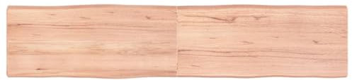 INLIFE Tischplatte Hellbraun 180x40x6cm Eichenholz Behandelt Baumkante,16,6 KG,363975