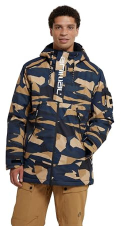 Animal Trail Schneejacke für Herren – Fleecefutter, mit Warmer Wattierung, Wasserdicht, Atmungsaktiv – Ideal für Herbst, Winter, Skifahren, Sport, Wandern Mix 2X-Large