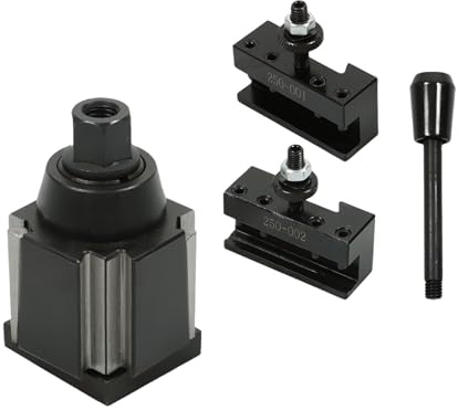 Timunr 3Pcs OXA Wedge Type Tool Post Set 250-000 Quick Change Tool Post 250-001 and 250-002 Quick Change Tool Post Holder Fit for lathe