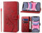 KRAFTCARE Handyhülle für iPhone 11 Mit Kartenfach, Geld Slot, Ständer, Magnetic Closure - Flip Case Leder Schutzhülle Tasche für 6.1 Zoll, Rot