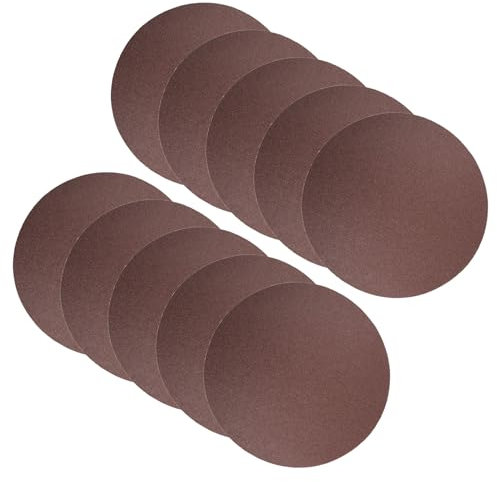 CoCud Hook and Loop Sanding Discs, 8 Inch 200mm Sandpapers 120 Grit Aluminum Oxide Flocking Sandpaper - (Applications: for Wood Metal Drywall), 10 Pieces