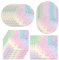 40pcs Iridescent Diamond birthday Party Supplies,include 20 dessert plate, 20 Napkin,For boys and girls birthday party supplies，Used for holiday birthday Party Decoration (Iridescent Diamond)