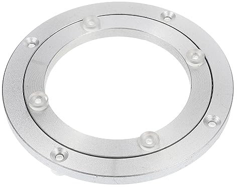 Garneck Tisch Drehscheibe Schwerlast-plattentellerlager Karassorien Plattenlager Basis Für Plattenspieler Zu Hause Runde Schwenkplatte Desktop-regal Rotieren Haushalt Aluminiumlegierung