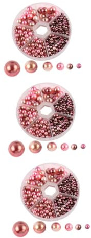 SHINEOFI 3 Kisten haarband dekoration Bulk klare Ornamente Hochzeit Mode angaangaq edelstein Vase Girlande Verzierung aufkleben modische Verschönerung Handbuch Perlen Glas Nagelbohrer Suite