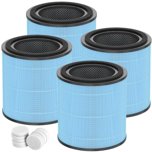 AP0601 Ersatzfilter, kompatibel mit Airtok AP0601 Luftreiniger, 4 Stück | 4-in-1 True HEPA-Filter für Zuhause und Schlafzimmer (mit extra 10-teiligem Aroma-Pad)