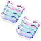 Geebymol Nail Brush 8 Pcs Mini Handle Nail Brush Hand Scrubbing Cleaning Brush Fingernail Brushes Plastic Clean Brush, Kids Nail Scrubbing Brushes for Cleaning Nails(Blue, Green, Pink, Purple) (Small)