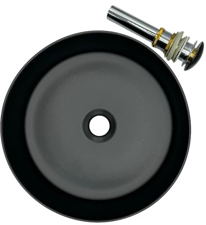 Faucys Round Vessel Sink Black Matte 3