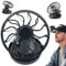 Eyccier 1PC Clip On Fan for Cap Hat Fan 2800RPM Solar Powered Fan Round Shape Mini Hat Fan Energy-saving Portable Fan for Car Interior, Outdoor Activities and More