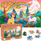 Jigsaw Puzzles for Kids, 100 Piece Jigsaw Puzzles for Children Rainbow and Castle for Adults Educational Game Challenge Toy Home Decoration