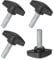 M METERXITY 4-Pack Thumb Screws, M8x25mm Tee Wing Knobs, Plastic T Handles Clamping Knob for Woodworking/Machinery/Equipment, Tightening Thread Thumbscrew [Black]
