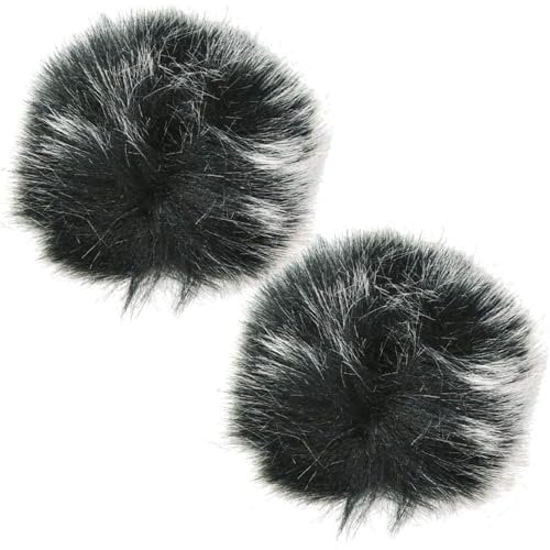 Generic Wind Muff, 2 Pack Cover for Lapel Microphone Windscreen, Furry Wind Muffs, Outdoor, MICROPHONE, Lavalier, Microphone Cover