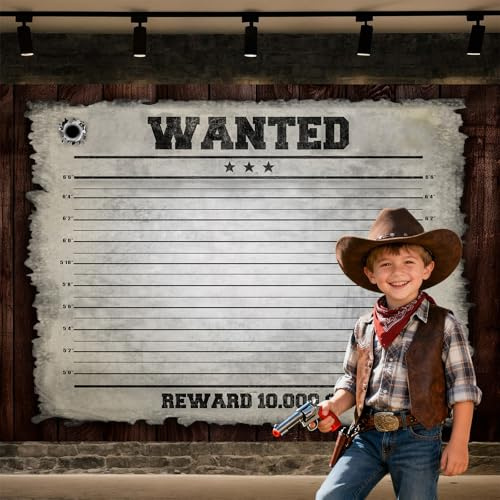 7X7ft Police Lineup Mugshot Photo Backdrop Money Reward Photography Background, Western Murder Party Jail Prison Suspect Height Chart Backdrops Photo Booth Prop Decorations Wall Decor Tablecloth