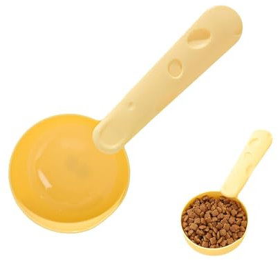 Kuxiptin Hundefutterschaufel,Hundefutterschaufel, Tierfutterbecher mit Beutelclip, Leckerlischaufel für Haustiere mit Taschenclip, Futterlöffel für Hundefutter, Löffel für Katzenfutter für Haustiere